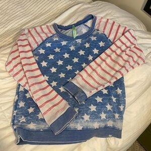 Honeydew stars and stripes sweatshirt